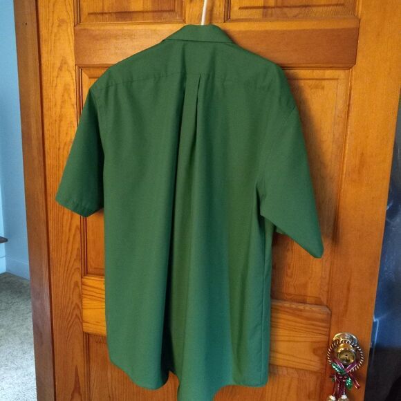 Stafford Green button down short sleeve shirt - Picture 4 of 6